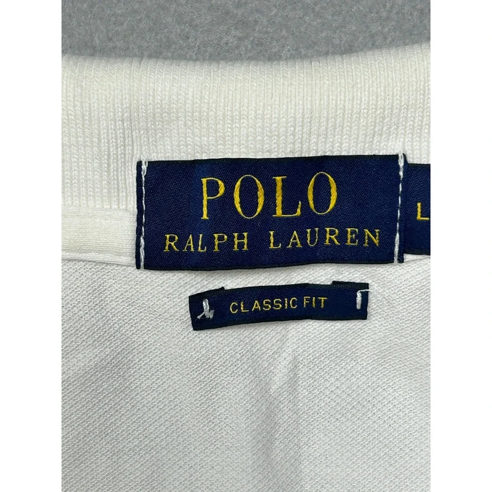 Polo Ralph Lauren Polo Shirt Cotton Pique White L Mens